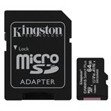Kingston Micro SDHC Canvas Plus + Adatt. 64Gb