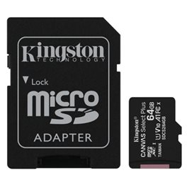Kingston Micro SDHC Canvas Plus + Adatt. 64Gb